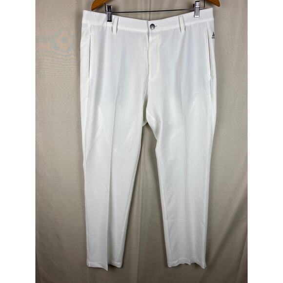Adidas Ultimate365 Golf Pants White Mens Sz 36 x 32 (37x30) Stretch Performance - Picture 1 of 10